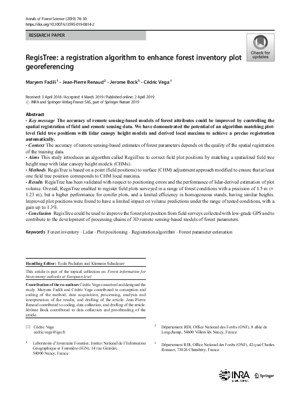 (PDF) RegisTree: a registration algorithm to enhance forest inventory ...