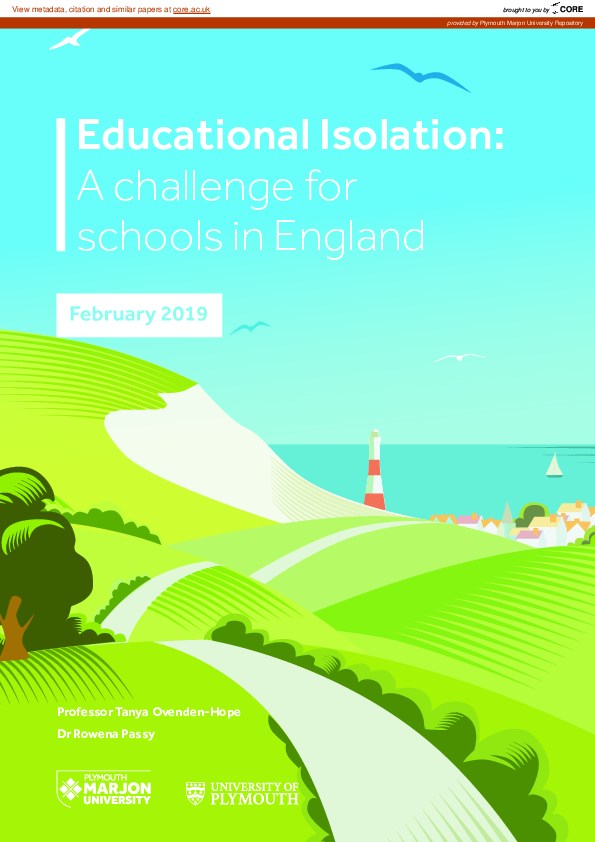 (PDF) Educational Isolation a Challenge for Schools in England