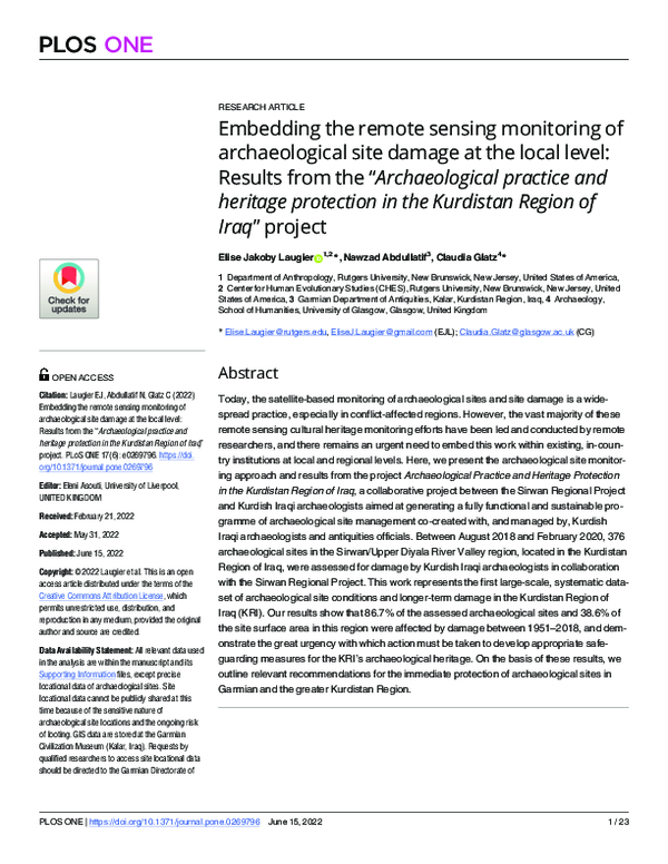 (PDF) Embedding the remote sensing monitoring of archaeological site ...