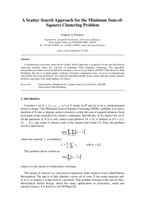 (PDF) A scatter search approach for the minimum sum-of-squares ...