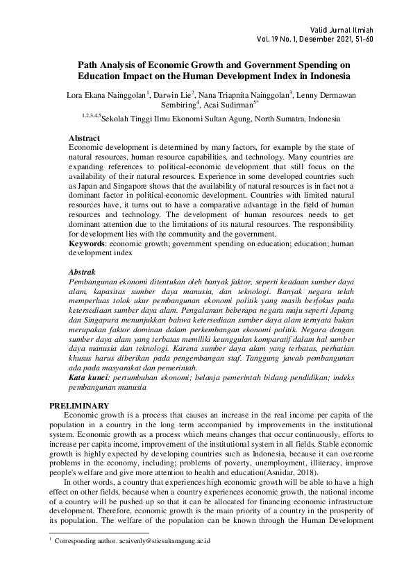 (PDF) Path Analysis of Economic Growth and Government Spending on ...