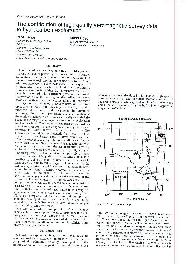 (PDF) The contribution of high quality aeromagnetic survey data to ...