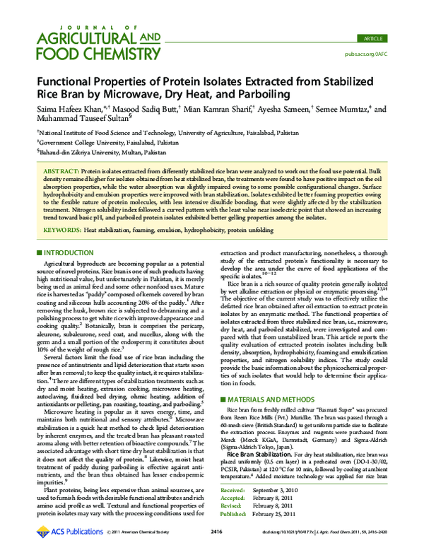 (PDF) Functional Properties of Protein Isolates Extracted from ...