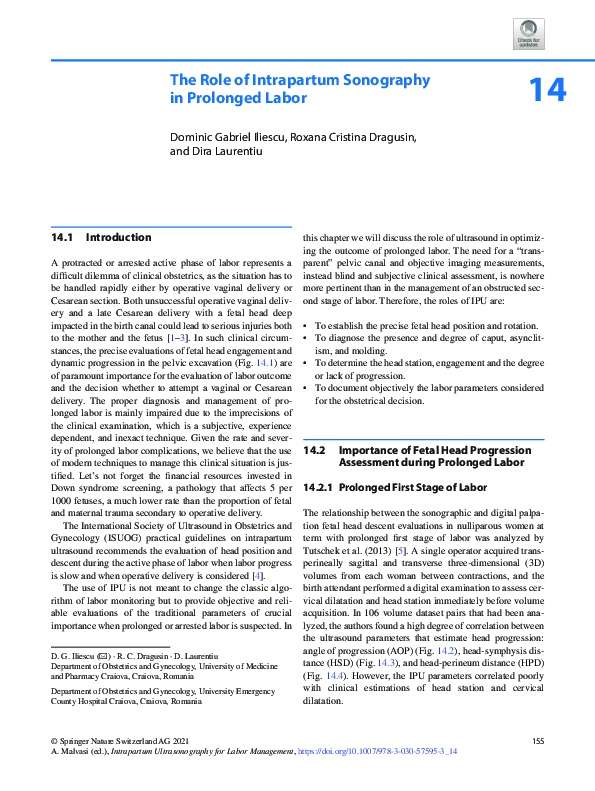 (PDF) The Role of Intrapartum Sonography in Prolonged Labor