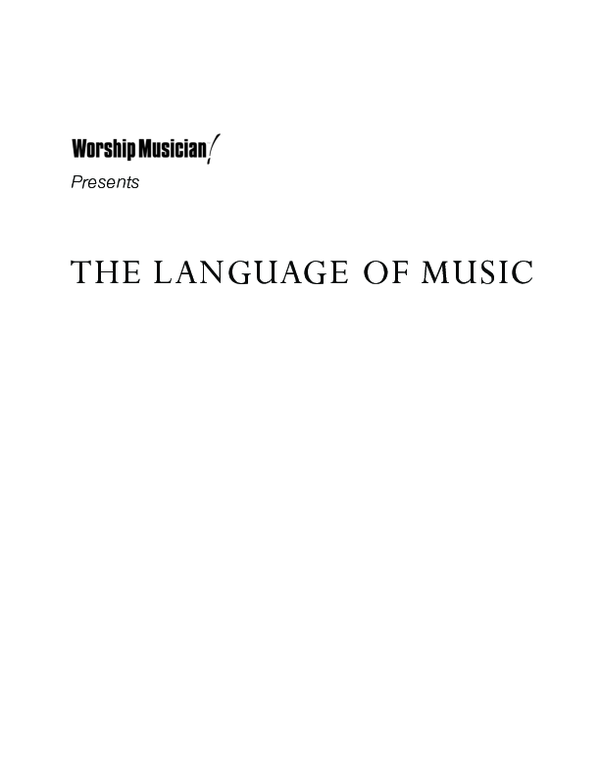 (PDF) The Language of Music