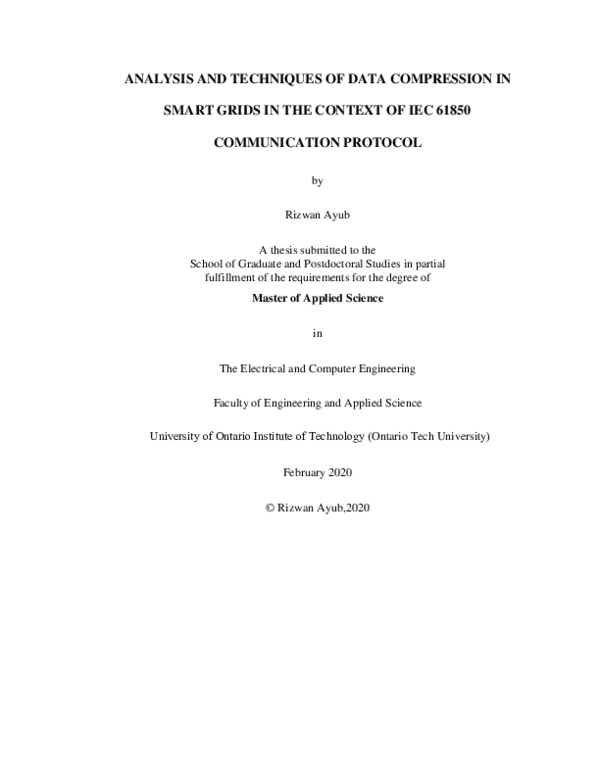 (PDF) Analysis and techniques of data compression in smart grids in the ...