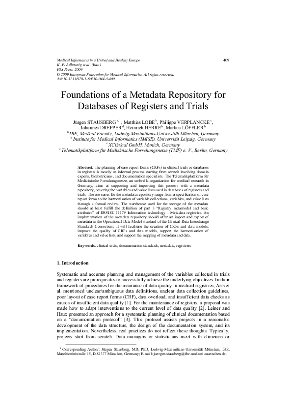 (PDF) Foundations of a Metadata Repository for Databases of Registers ...