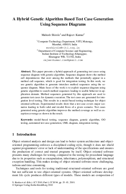 (PDF) A Hybrid Genetic Algorithm Based Test Case Generation Using ...