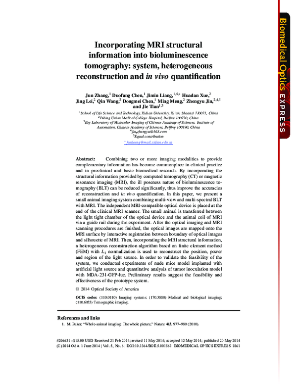 (PDF) Incorporating MRI structural information into bioluminescence ...