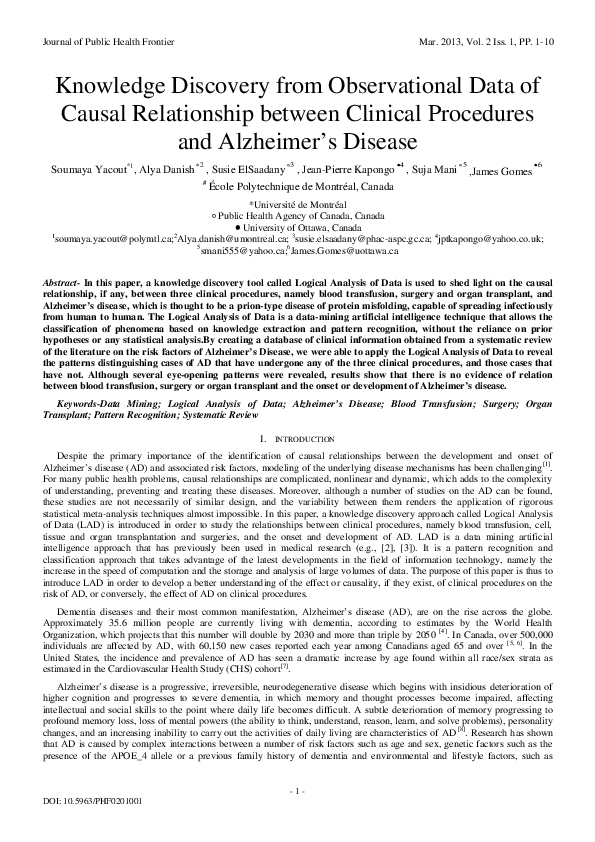 (PDF) Knowledge Discovery from Observational Data of Causal ...