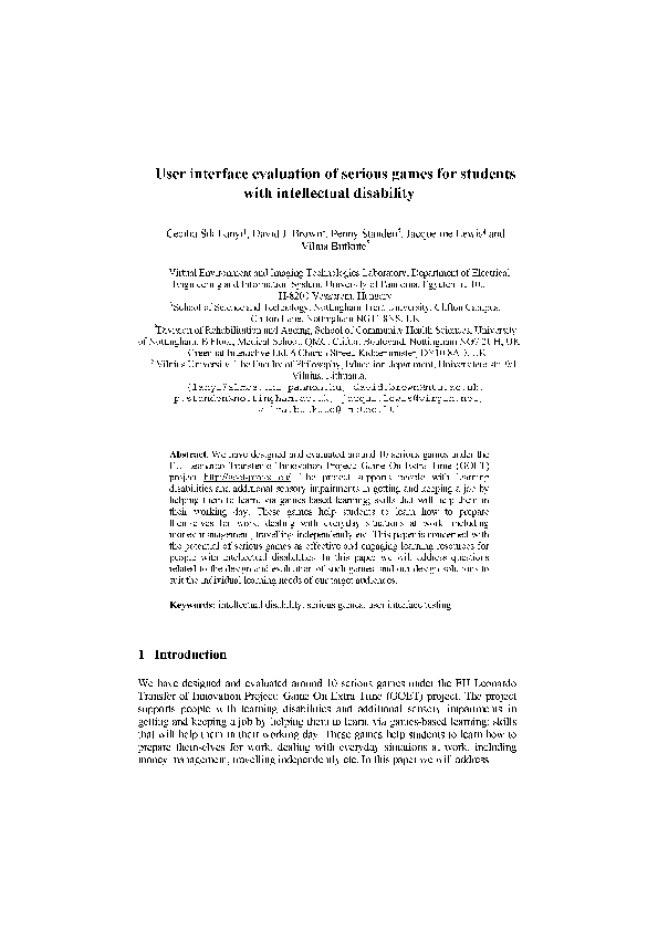 (PDF) User Interface Evaluation of Serious Games for Students with ...