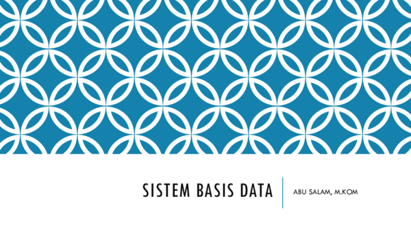 (PDF) Sistem Basis Data
