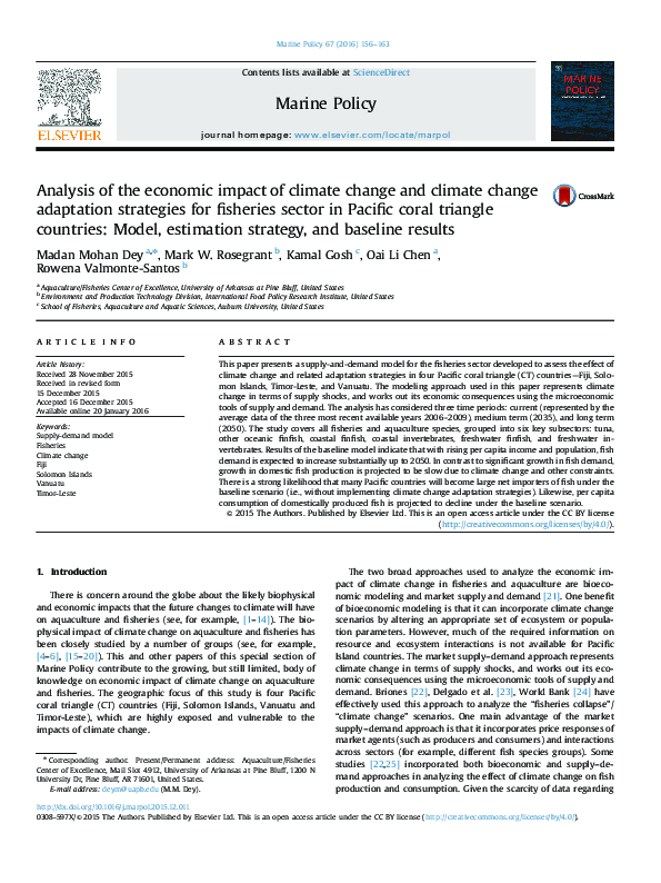 (PDF) Analysis of the economic impact of climate change and climate ...