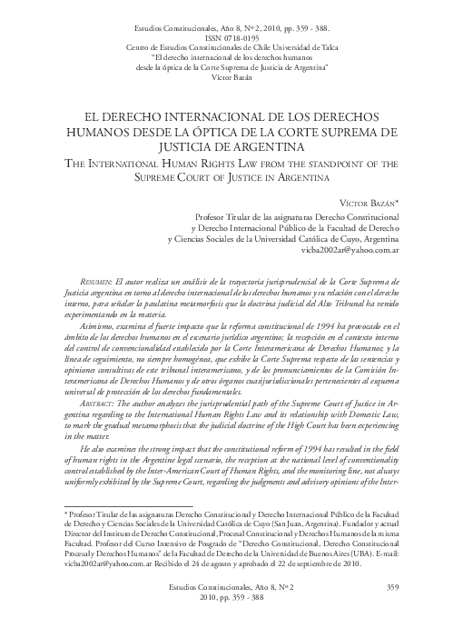 (PDF) El Derecho Internacional de los derechos humanos y el Derecho ...