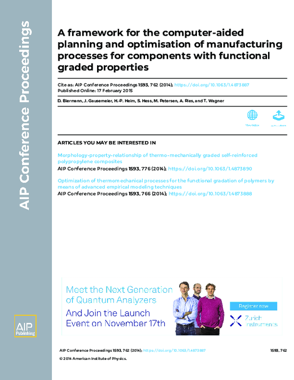 (PDF) A framework for the computer-aided planning and optimisation of ...