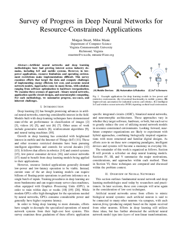(PDF) Survey of progress in deep neural networks for resource ...