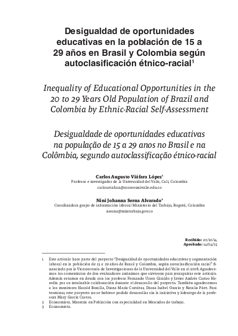 (PDF) Desigualdad de oportunidades educativas en la población de 15 a ...