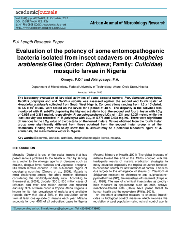 (PDF) African Journal of Microbiology Research
