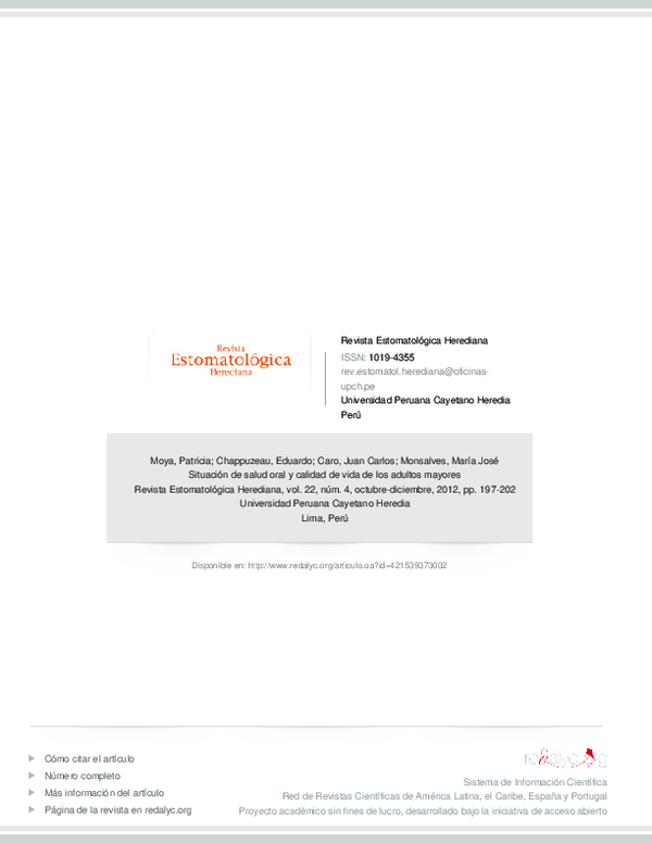 (PDF) Situación de salud oral y calidad de vida de los adultos mayores