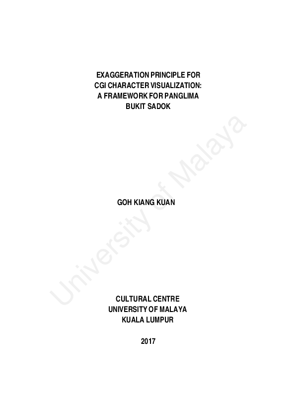 (PDF) Exaggeration principle for CGI character visualization: A ...