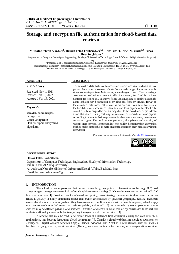 (PDF) Storage and encryption file authentication for cloud-based data ...