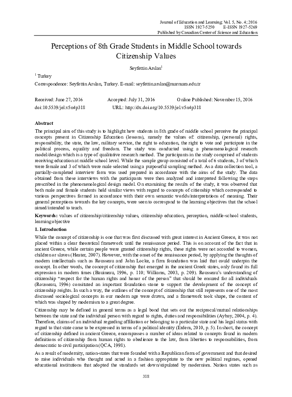 (PDF) Perceptions of 8th Grade Students in Middle School towards ...