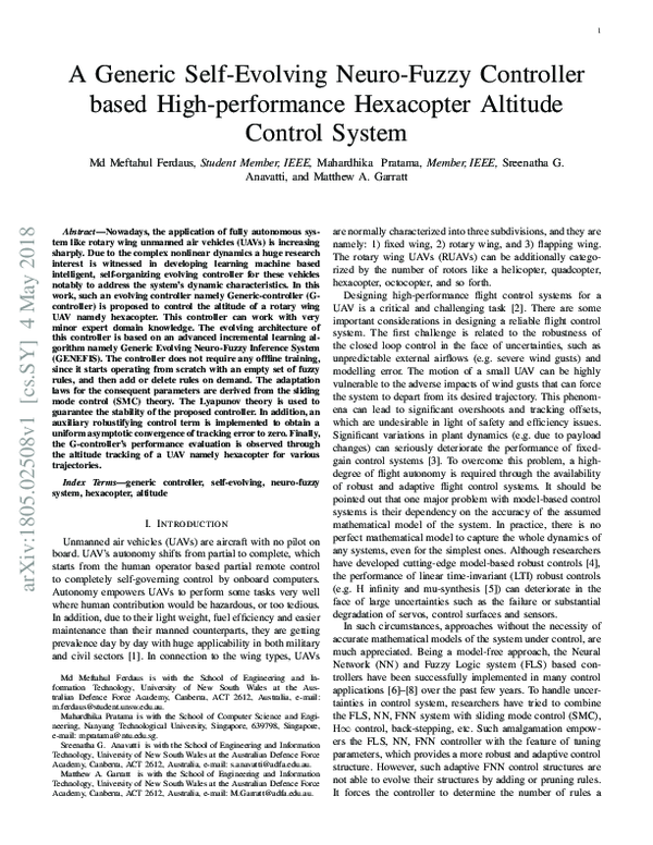 (PDF) A Generic Self-Evolving Neuro-Fuzzy Controller Based High ...