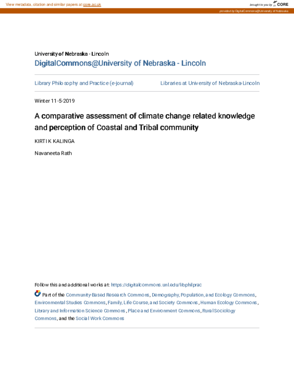 (PDF) A comparative assessment of climate change related knowledge and ...