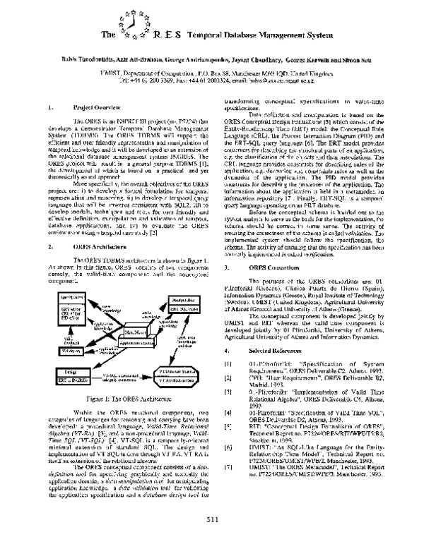 (PDF) The ORES temporal database management system