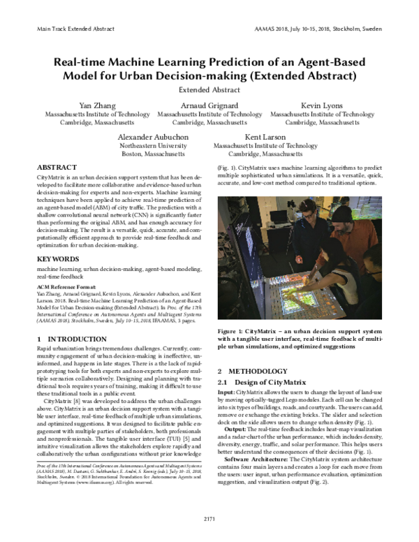 (PDF) Real-time Machine Learning Prediction of an Agent-Based Model for ...