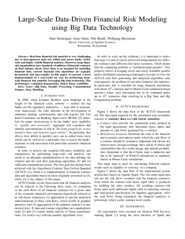 (PDF) Large-Scale Data-Driven Financial Risk Modeling Using Big Data ...