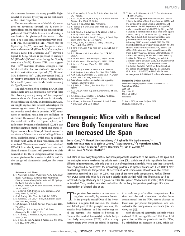 (PDF) Transgenic Mice with a Reduced Core Body Temperature Have an ...