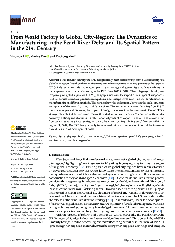 (PDF) From World Factory to Global City-Region: The Dynamics of ...