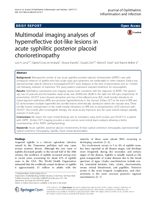 (PDF) Multimodal imaging analyses of hyperreflective dot-like lesions ...