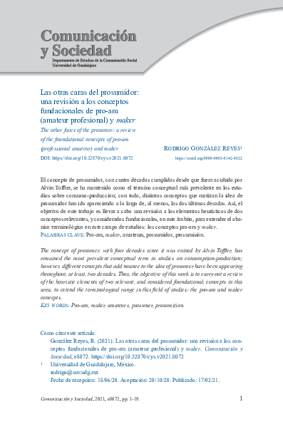 (PDF) Las otras caras del prosumidor: una revisión a los conceptos ...