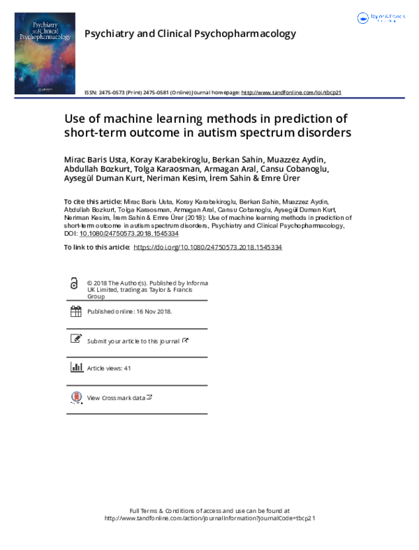 (PDF) Use of machine learning methods in prediction of short-term ...