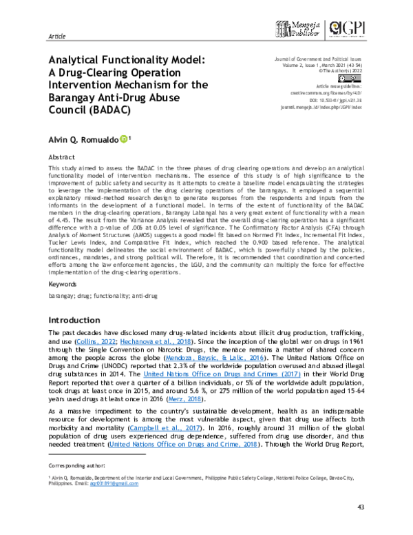 (PDF) Analytical Functionality Model: A Drug-Clearing Operation ...