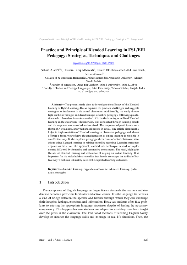 (PDF) Practice and Principle of Blended Learning in ESL/EFL Pedagogy ...