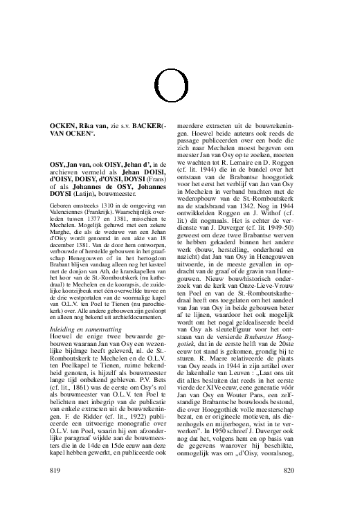 (PDF) Osy, Jan van, ook Oisy, Jehan d', in de archieven vermeld als ...