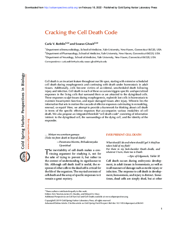 (PDF) Cracking the Cell Death Code