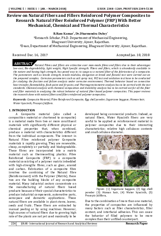 (PDF) Review on Natural Fibers and Fillers Reinforced Polymer ...