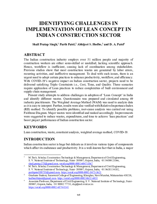 (PDF) Identifying Challenges in Implementation of Lean Concept in ...