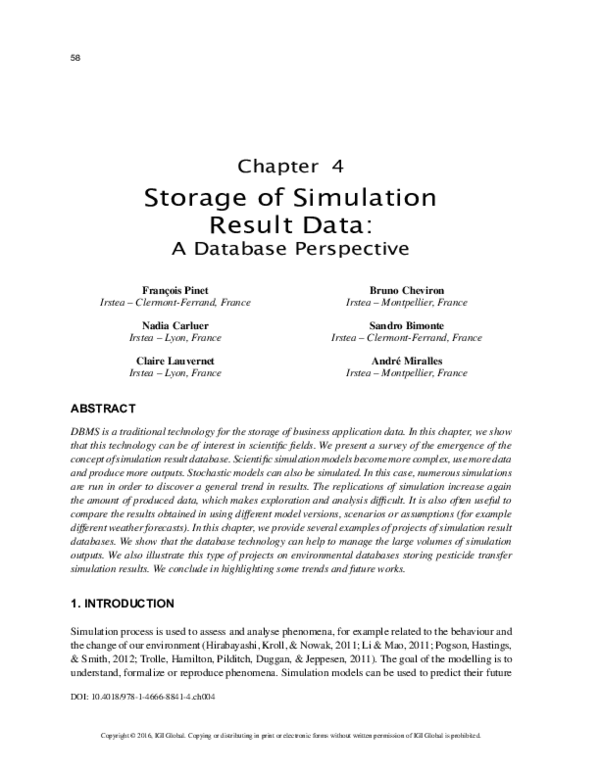 (PDF) Storage of Simulation Result Data