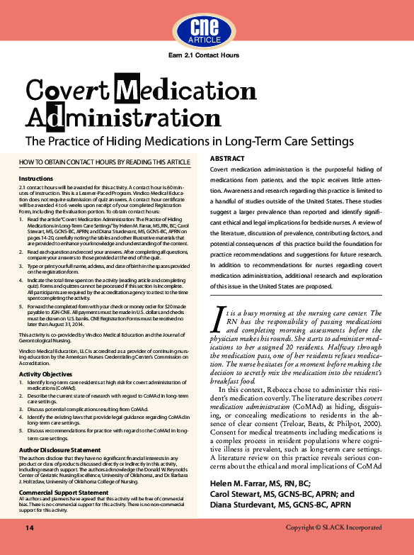  pdf covert medication administration the practice of hiding medications in long term care 
