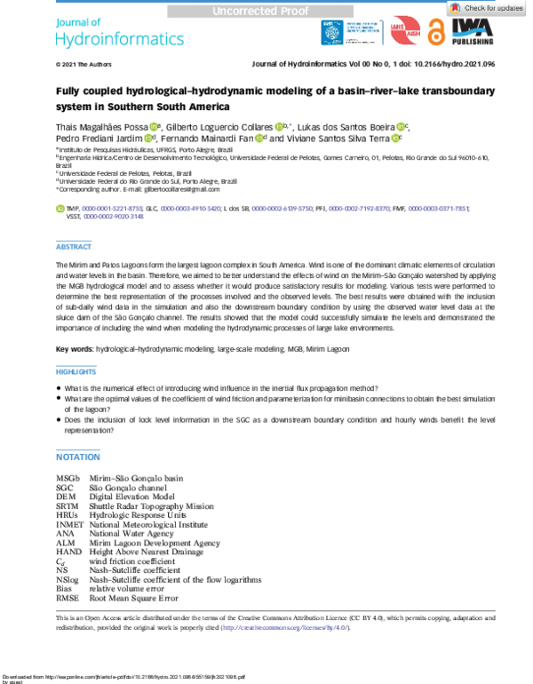 (PDF) Fully coupled hydrological–hydrodynamic modeling of a basin–river ...