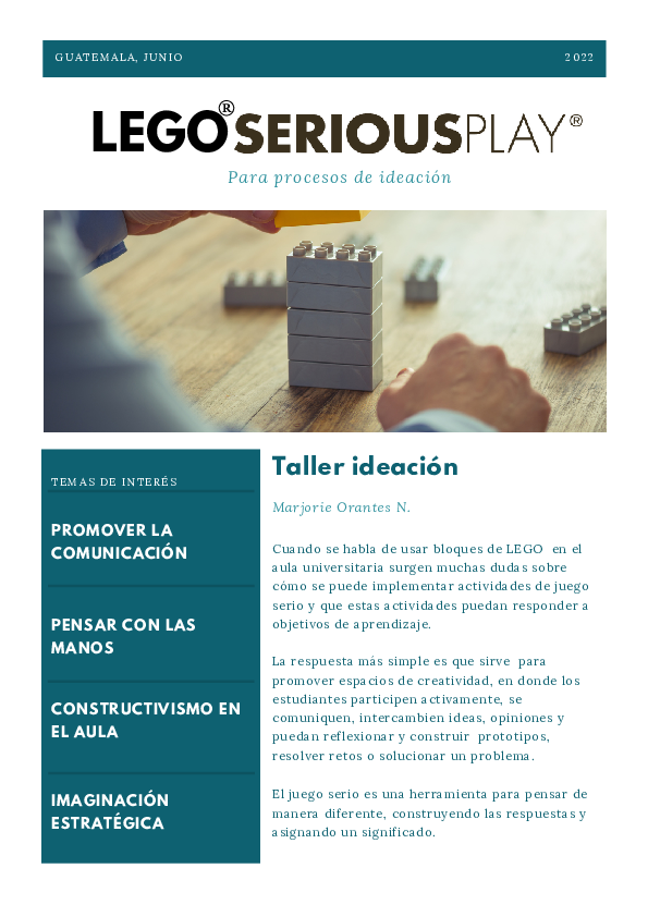 (PDF) Procesos de ideación con Lego Serious Play (1)