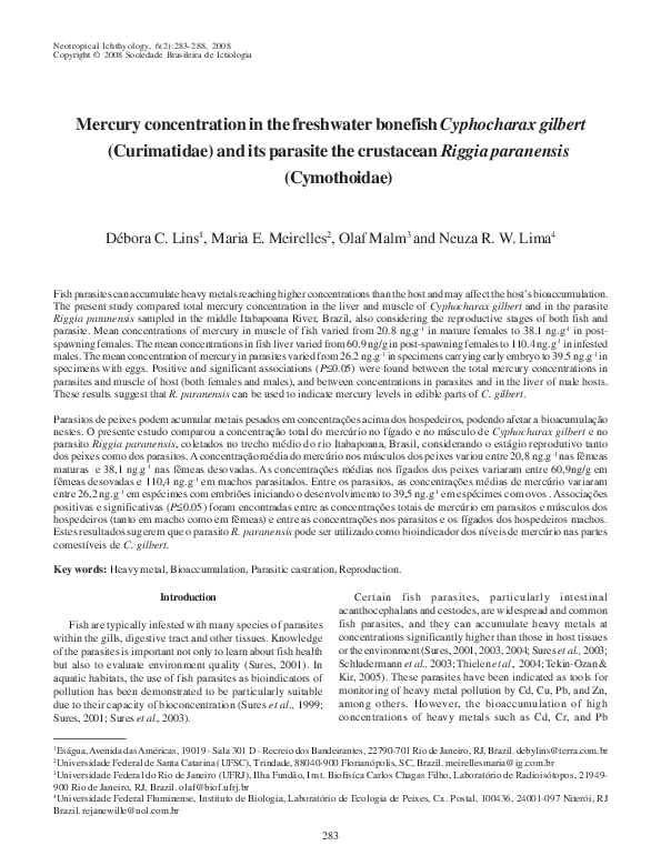 (PDF) Mercury concentration in the freshwater bonefish Cyphocharax ...