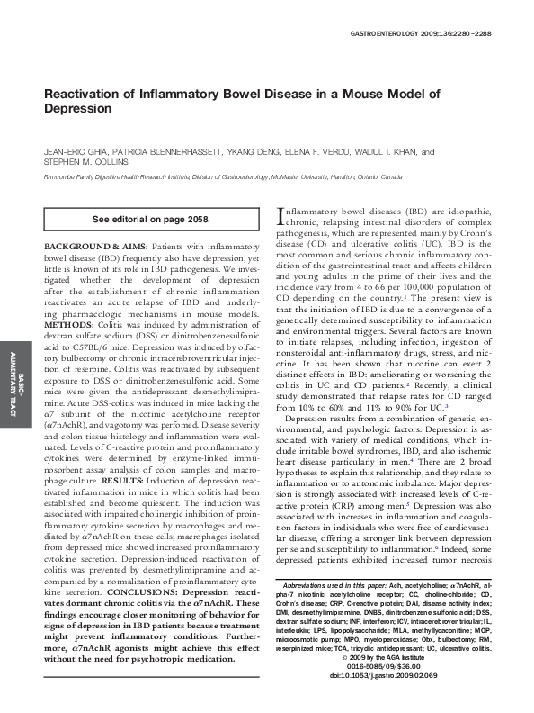 (PDF) Reactivation of Inflammatory Bowel Disease in a Mouse Model of ...