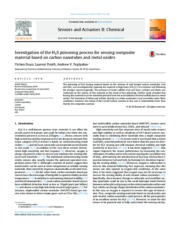 (PDF) Investigation of the H2S poisoning process for sensing composite ...