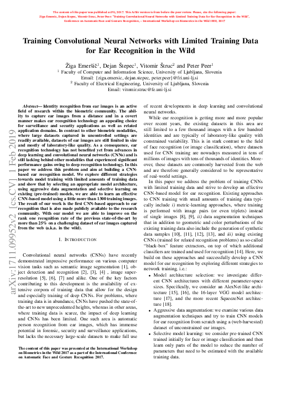 (PDF) Training Convolutional Neural Networks with Limited Training Data ...